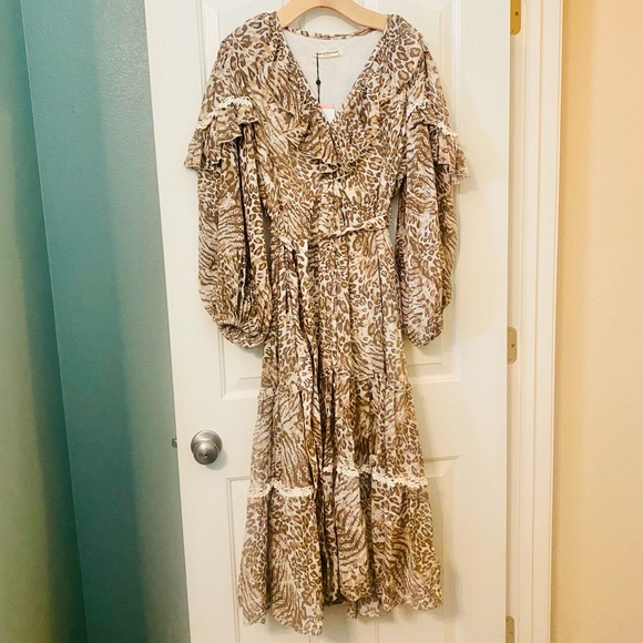 NWT  Spell & the Gypsy Collective Leopard Print Ada Gown - Picture 7 of 17